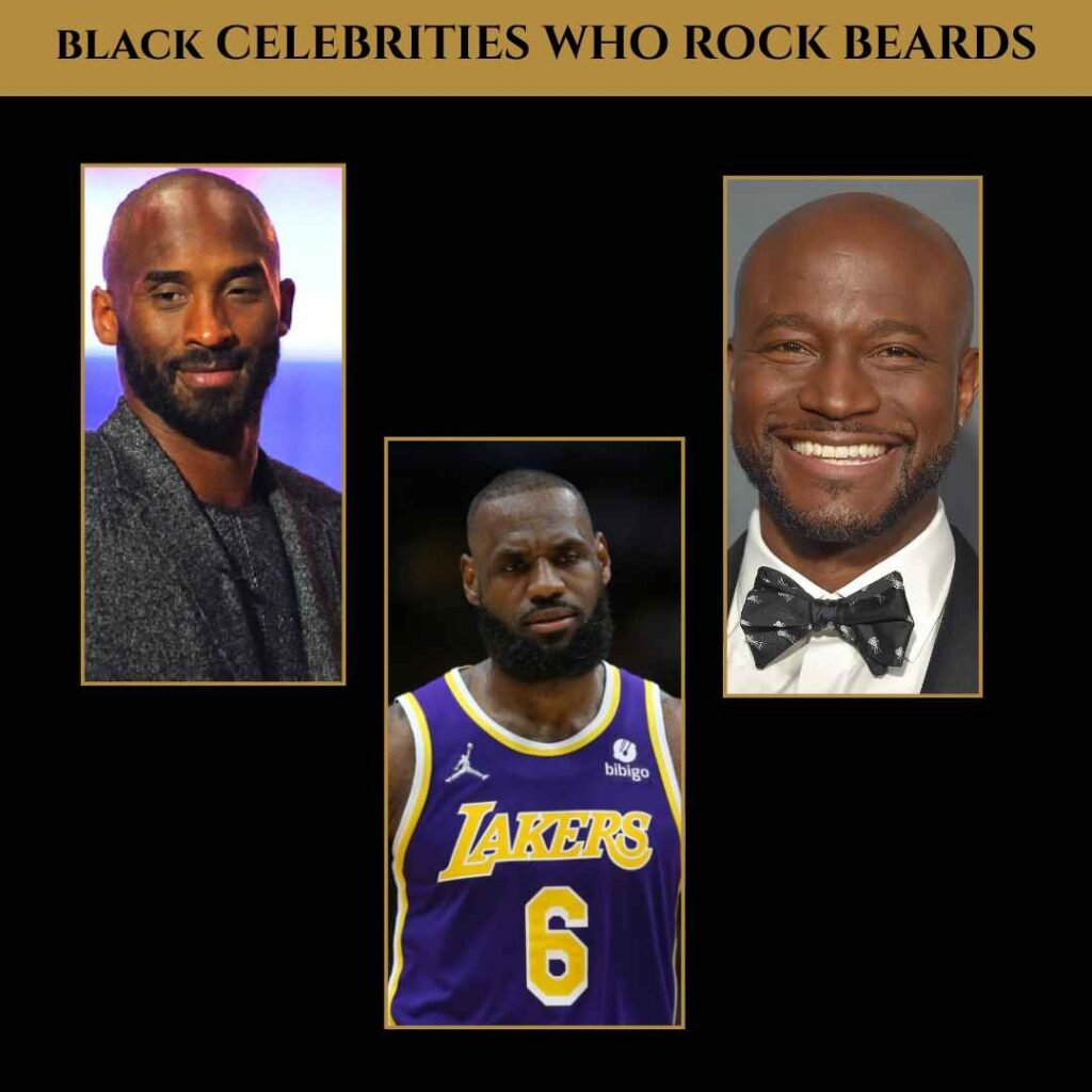 Bald Black Celebrities Who Rock Beards Bald Black celebrities with beards including LeBron James, Kobe Bryant, and Taye Diggs