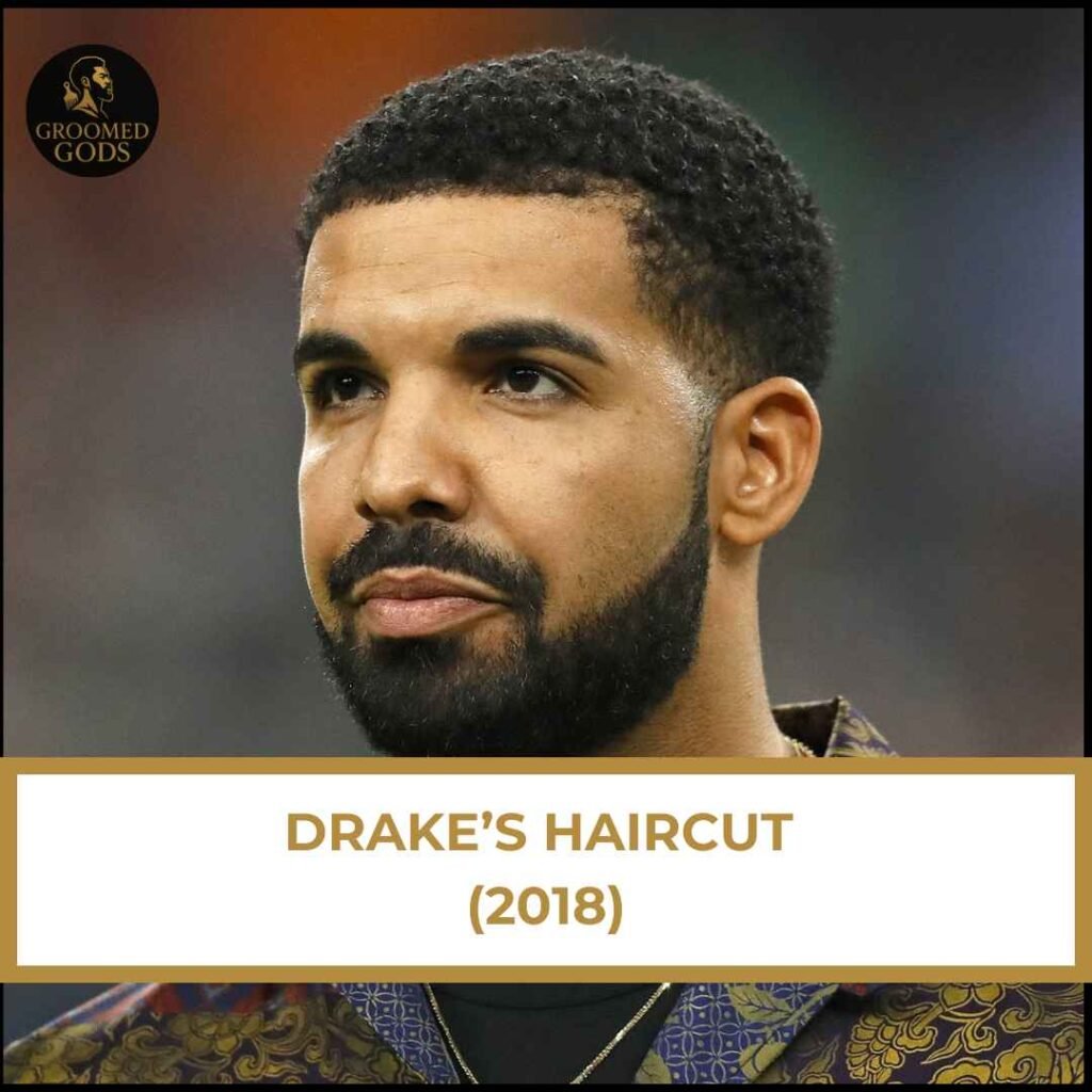 Drake haircut 2018 low taper with curls Drake’s 2018 haircut featuring a low taper with short curls, a style that works well for Black men with 4C hair.