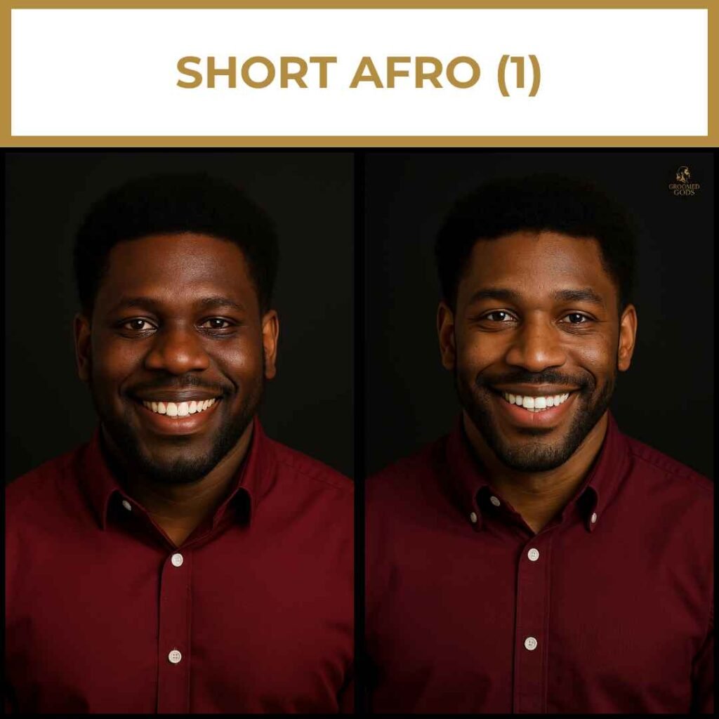 Two Black men with short afro hairstyles shown side by side.