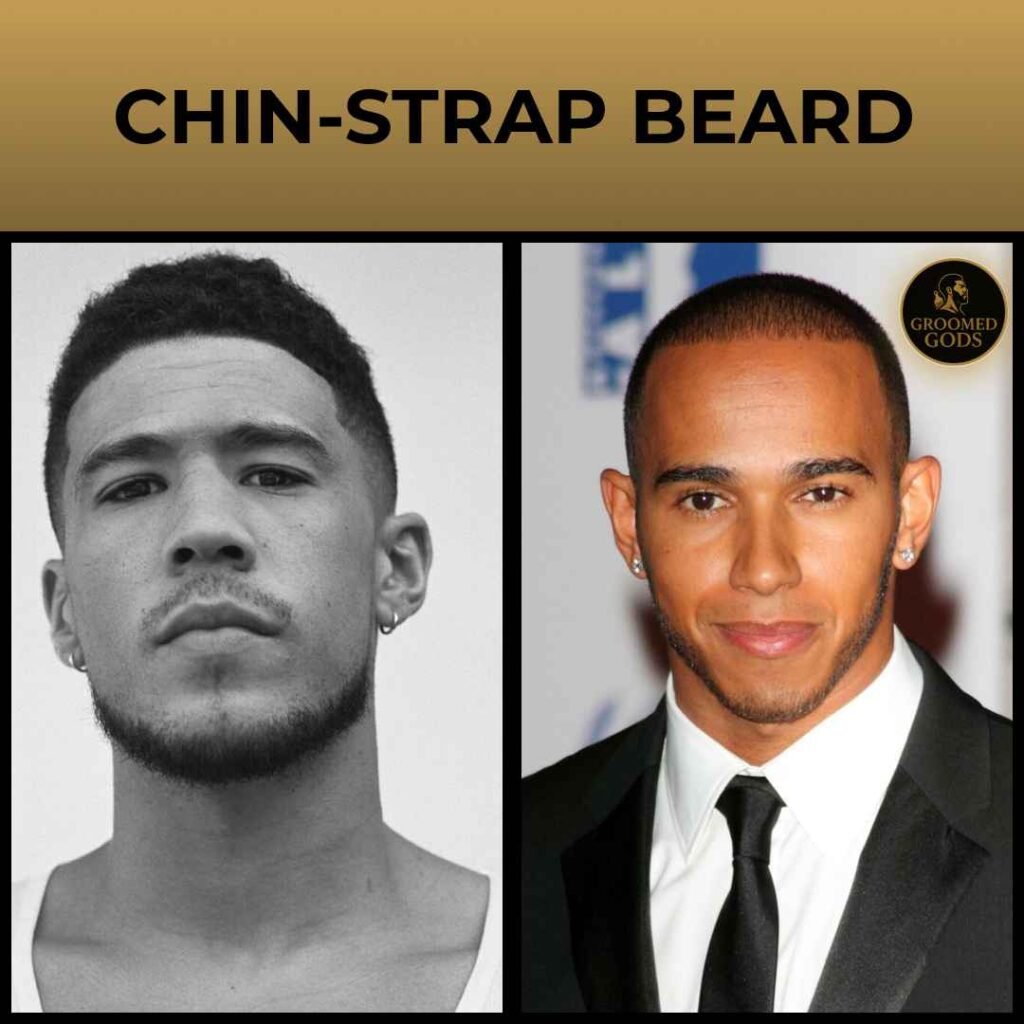 Chin strap beard style on Black men with clean edges and defined jawline