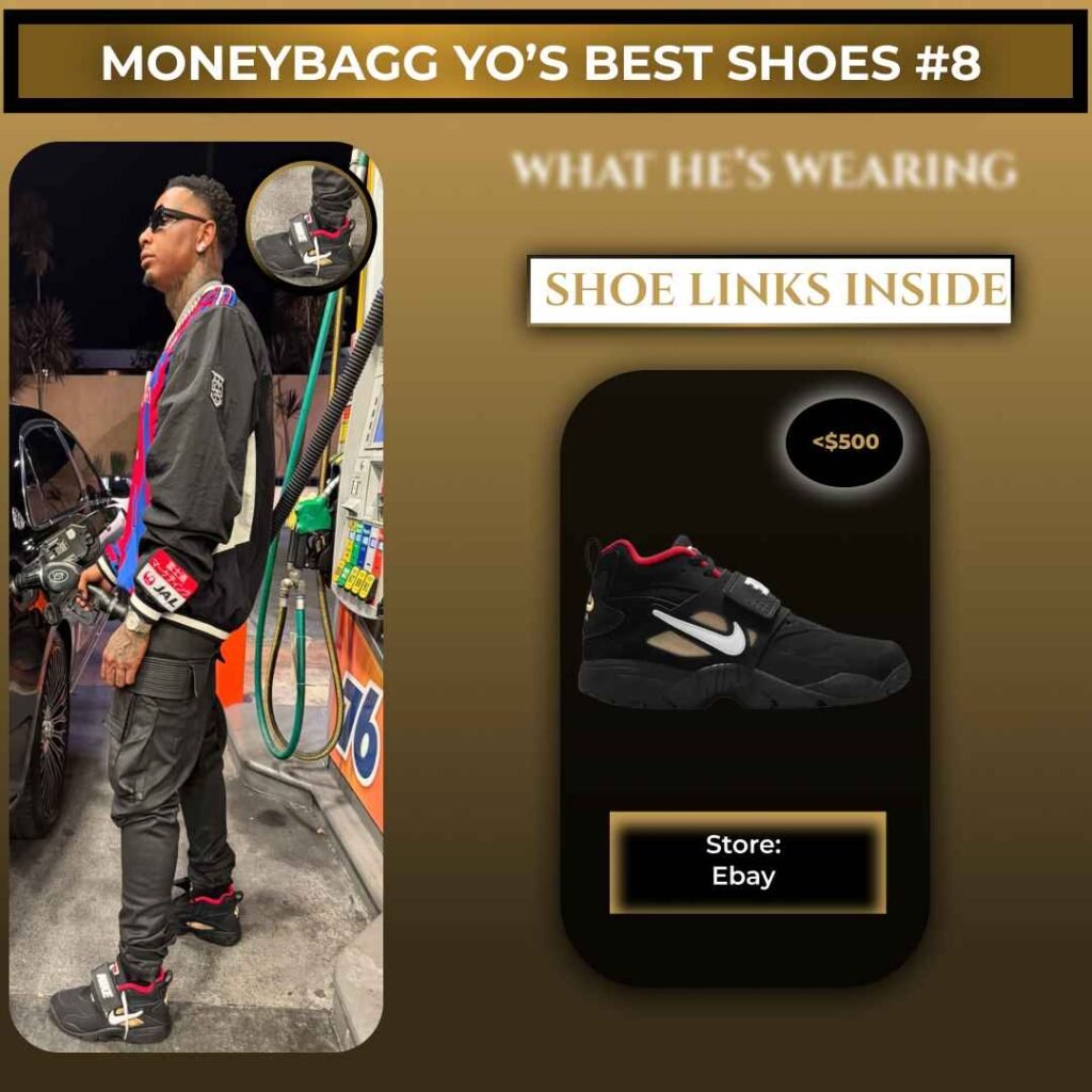 Moneybagg Yo wearing Nike Air Diamond Turf Proto ’92 sneakers