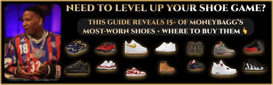 Moneybagg Yo sneaker collection featuring Jordans, Air Forces, and designer shoes