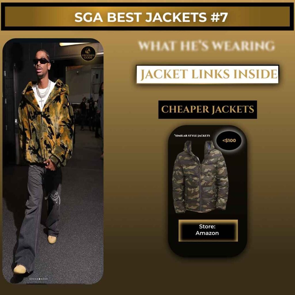 Shai Gilgeous-Alexander wearing a camo jacket